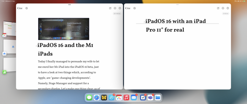 iPadOS 16 with an iPad Pro 11″ for real